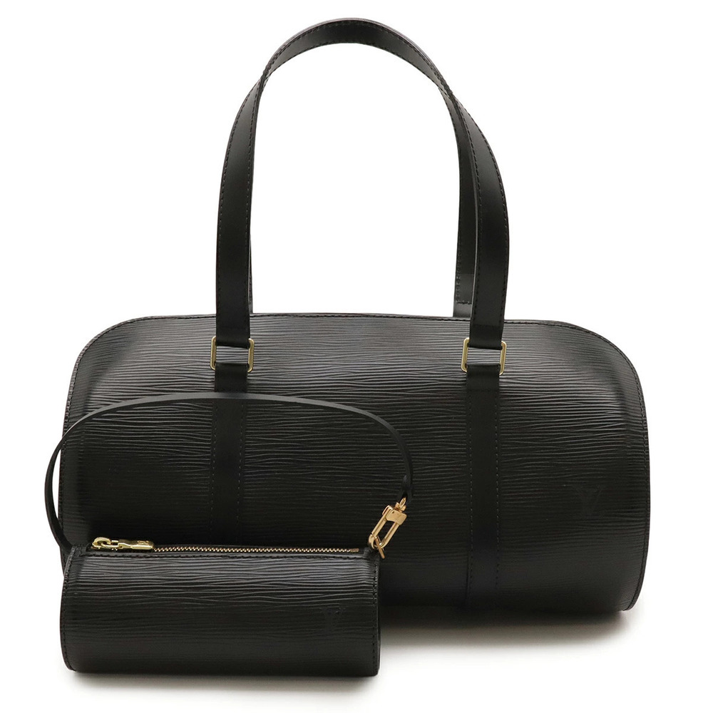 LOUIS VUITTON Epi Soufflot 2way Shoulder Bag Hobo Leather Noir Black Pouch